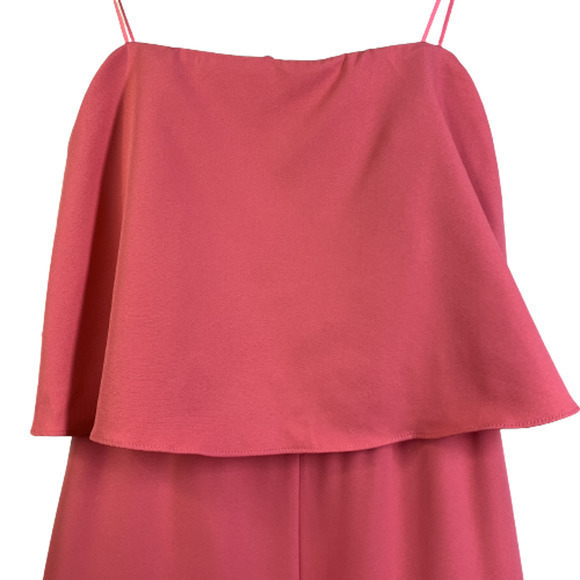 TALULAH Bubble Gum Pink Blouson Spaghetti Strap Wide Leg Jumpsuit‎ - Picture 2 of 16